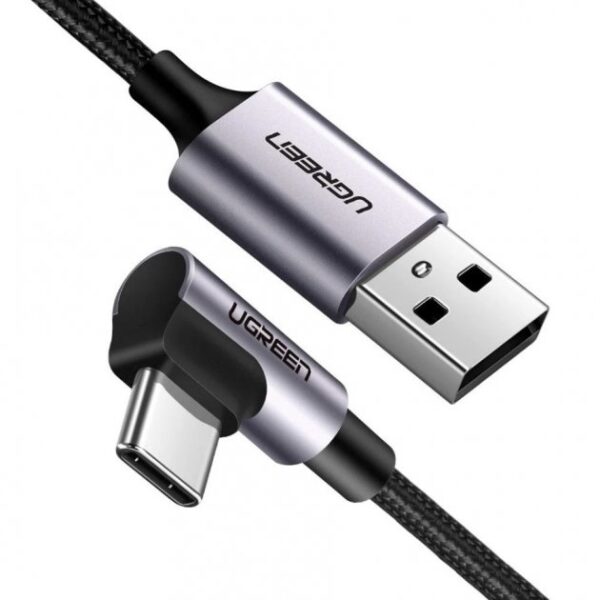 Ugreen US284 USB to USB-C Angled Cable 1 м (Black)