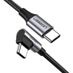 Ugreen US255 USB-C to USB-C Angled 3A Cable 1 м (Black)