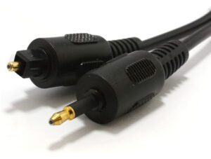 Pro Audio Black Optical Toslink to MiniToslink Cable 1 m