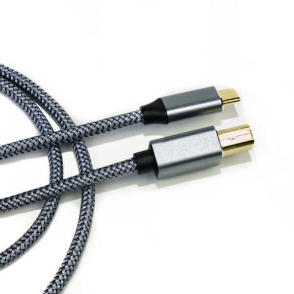 Кабель Pro Audio USB C to USB B 2.0 Grey Nylon 1.5 m