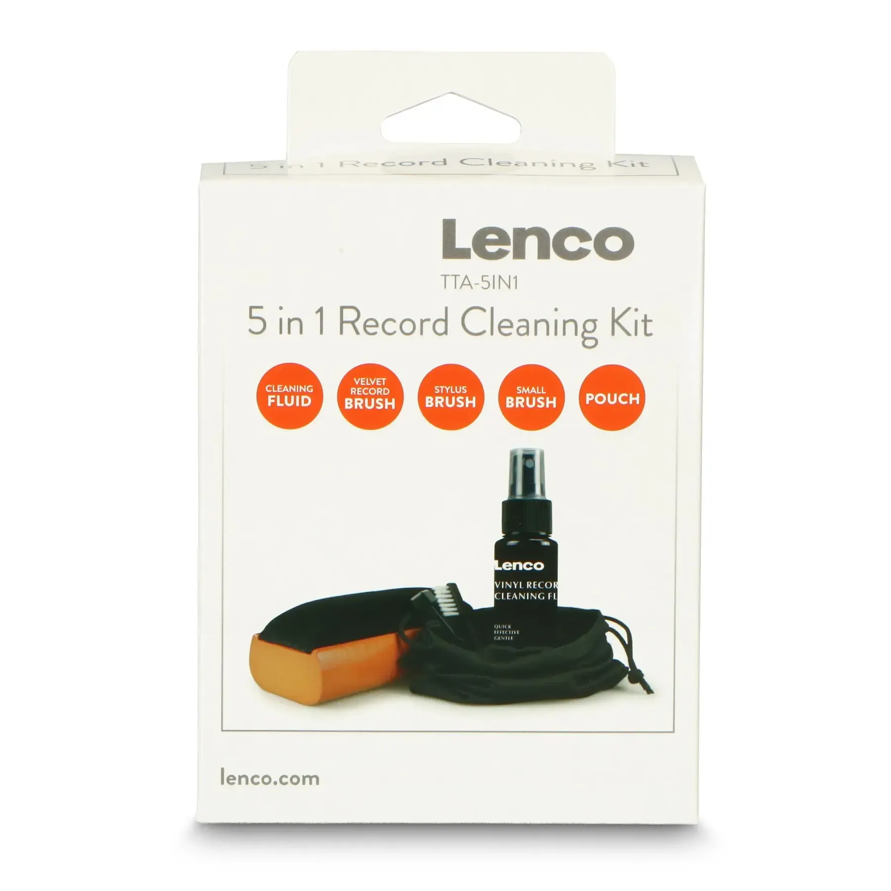 Lenco TTA-5in1 Wooden Cleaning Brush With Velvet Padding 178259