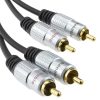 Кабель Pro Audio OFC Metal 2 RCA to 2 RCA 1m