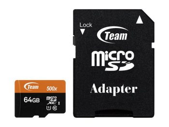 Team micro SDXC 64Gb UHS-1 (adapter) (TUSDX64GUHS03)