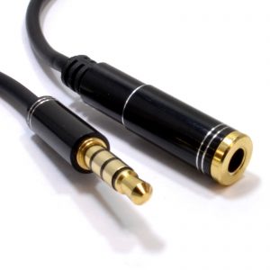 Кабель Pro Audio Black 4-pin удлинитель 3,5 mm Jack Stereo 2 m