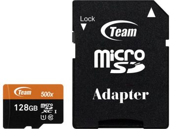 Team micro SDXC 128Gb UHS-1 (adapter) (TUSDX128GUHS03)